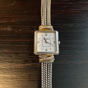 Gorgeous Brighton Neptune’s Rings two tone watch with square face